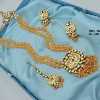 KUNDAN LONG PENDANT SET