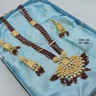 KUNDAN LONG PENDANT SET