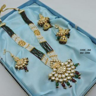 KUNDAN LONG PENDANT SET