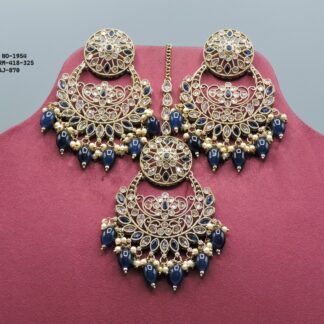 MEHNDI POLISH EARRING WITH TIKKA