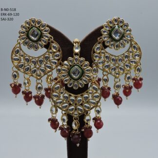 KUNDAN EARRING WITH TIKKA