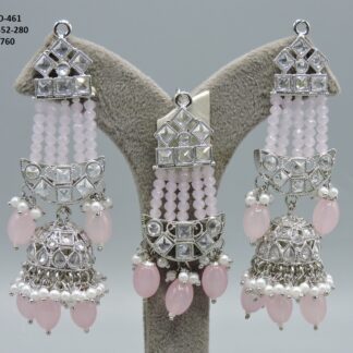 SILVER POLISH REVERSE AD EARRING WITH TIKAA