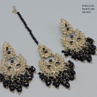 MEHNDI POLISH EARRING WITH TIKAA