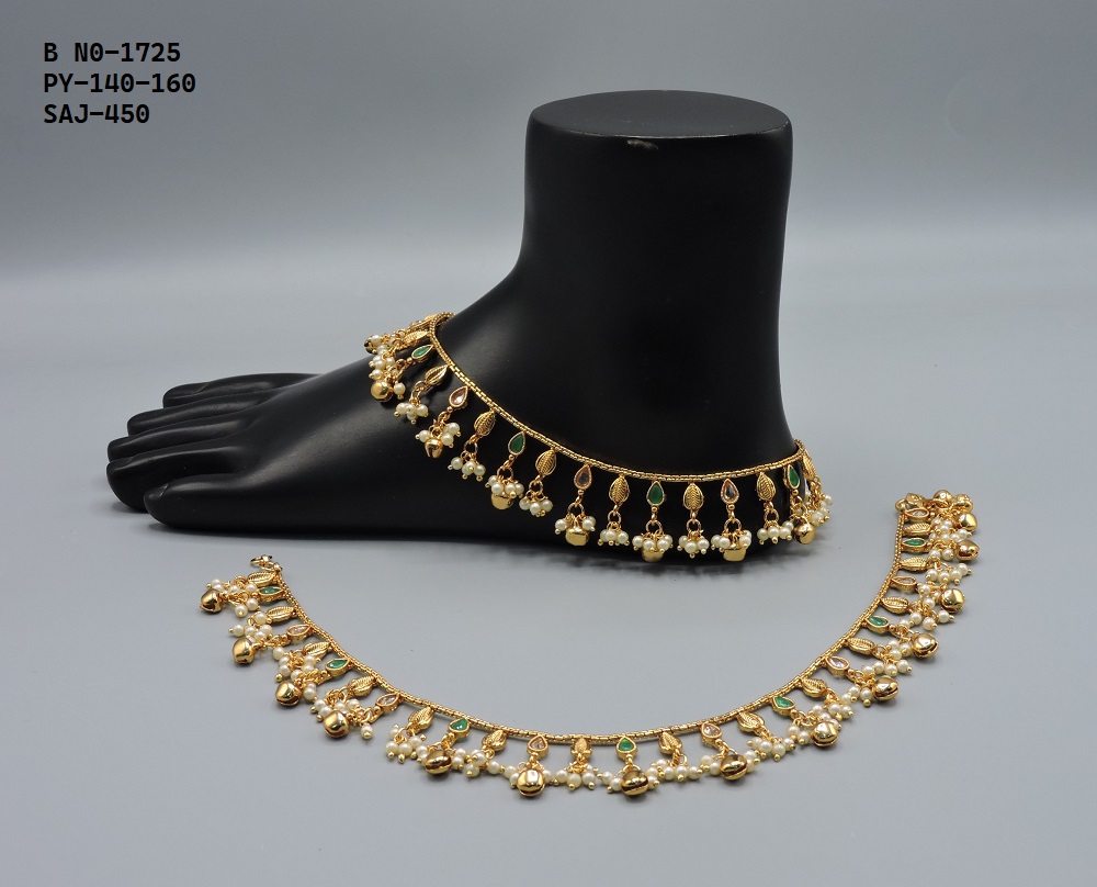 ANTIQUE GOLDEN PAYAL Soni Art Jewellery