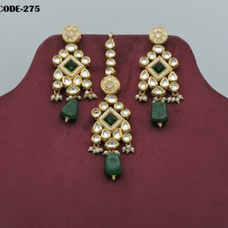 KUNDAN EARRING WITH TIKKA