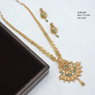 ANTIQUE MEENAKARI LONG SET