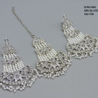 SILVER POLISH REVERSE AD EARRING WITH TIKAA