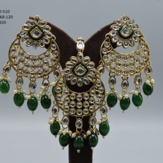 KUNDAN EARRING WITH TIKKA