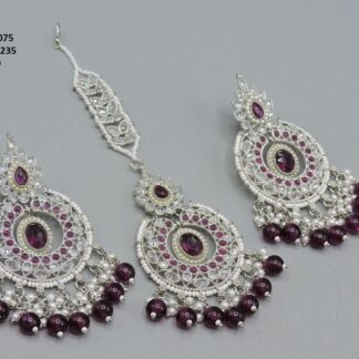 SILVER POLISH REVERSE AD EARRING WITH TIKAA