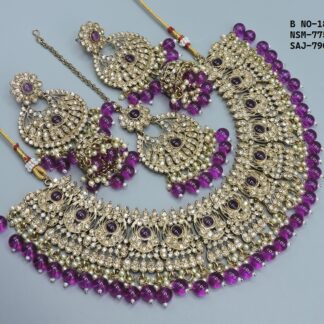 MEHNDI POLISH STONE NECKLACE SET