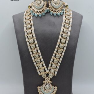 DESIGNER LONG PENDANT SET IN ORGINAL KUNDAN FINISH