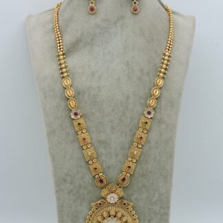 ANTIQUE MEENAKARI LONG NECKLACE SET