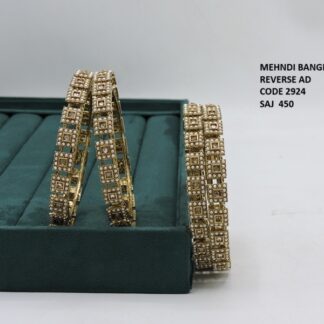 ANTIQUE REVERSE AD MOTI BANGLES