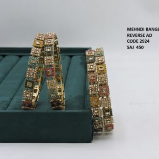 ANTIQUE REVERSE AD MOTI BANGLES