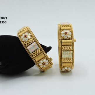 ANTIQUE GOLDEN MEENAKARI BANGLES
