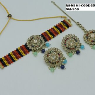 MEHNDI POLISH CHOKER SET