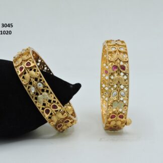 ANTIQUE REAL LOOK GOLDEN MEENAKARI BANGLES