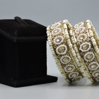 ANTIQUE REVERSE AD MOTI BANGLES