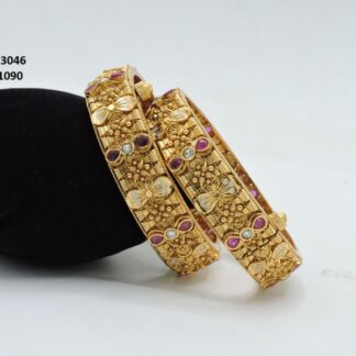 ANTIQUE REAL LOOK GOLDEN MEENAKARI BANGLES