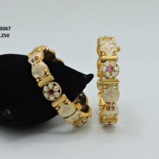 ANTIQUE REAL LOOK GOLDEN MEENAKARI BANGLES