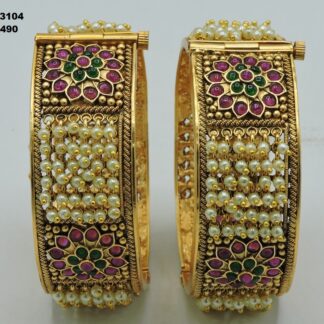 ANTIQUE GOLDEN MOTI BANGLES