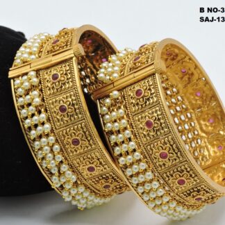 ANTIQUE GOLDEN MOTI BANGLES