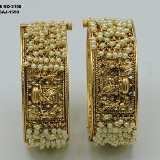 ANTIQUE GOLDEN MOTI BANGLES