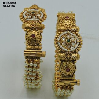 ANTIQUE GOLDEN MOTI BANGLES