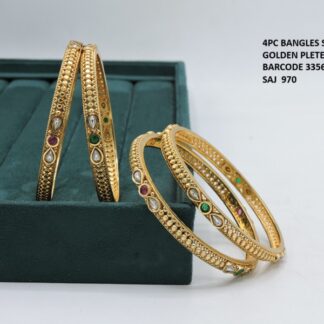ANTIQUE GOLD 4PC BANGLES