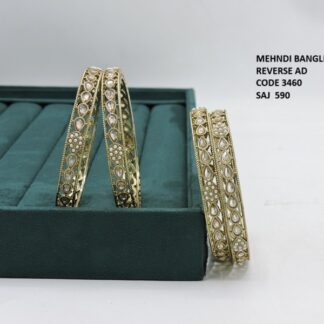 REVERSE AD BANGLES WITH MEHNDI PLETING
