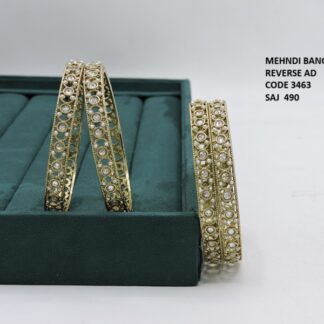 REVERSE AD BANGLES WITH MEHNDI PLETING