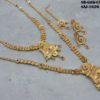 ANTIQUE GOLDEN COMBO NACKLACE SET