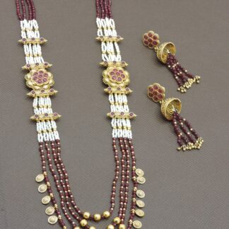 ANTIQUE GOLDEN LONG NACKLACE SET