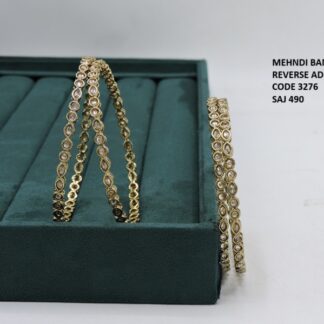 BANGLES SET WITH MEHNDI PLETING