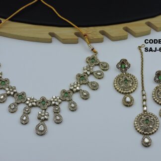 PREMIUM QUALITY MEHNDI POLISH NECKLACE SET