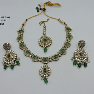 PREMIUM QUALITY MEHNDI POLISH NECKLACE SET