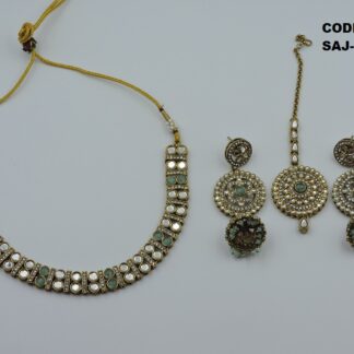 PREMIUM QUALITY MEHNDI POLISH NECKLACE SET