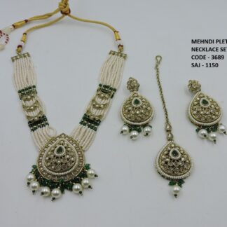 PREMIUM OUALITY MEHNDI POLISH NECKLACE SET