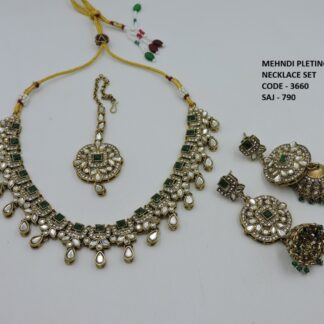 PREMIUM QUALITYV MEHNDI POLISH NECKLACE SET