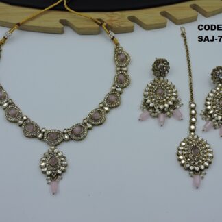PREMIUM QUALITY MEHNDI POLISH NECKLACE SET