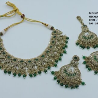 PRIMIUM QUALITY MEHNDI POLISH NECKLACE SET