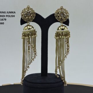 MEHANDI POLISH JHUMKA EARRING