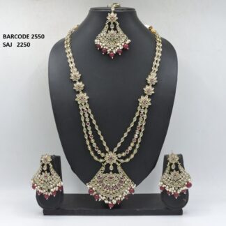 MEHNDI POLISH LONG NECKLACE SET