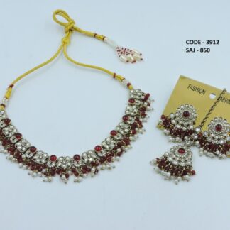 PRIMIUM QUALITY MEHNDI POLISH NECKLACE SET