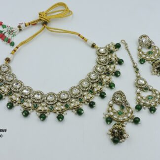 PRIMIUM QUALITY MEHNDI POLISH NECKLACE SET