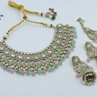 PRIMIUM QUALITY MEHNDI POLISH NECKLACE SET