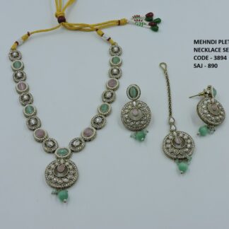 PRIMIUM QUALITY MEHNDI POLISH NECKLACE SET