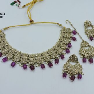 PRIMIUM QUALITY MEHNDI POLISH NECKLACE SET