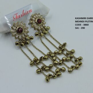 MEHNDI POLISH KASHMIRI EARRINGS