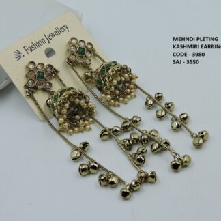 MEHNDI POLISH KASHMIRI EARRINGS